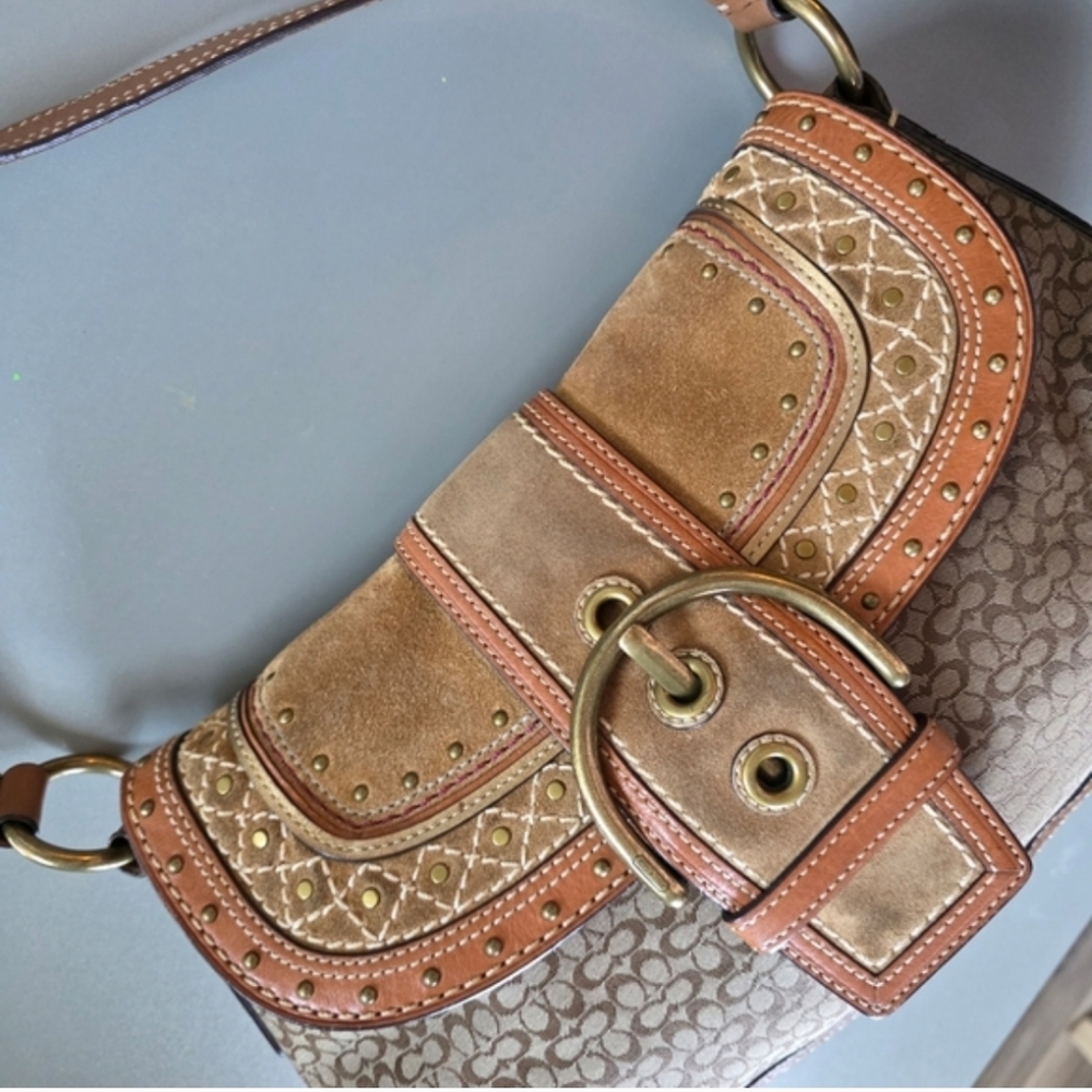 Elegant Brown Designer Shoulder Bag